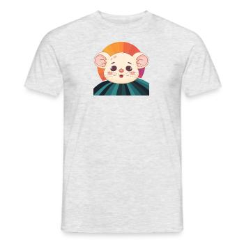 Mouse Cheese - Men's T-Shirt - heather grey - Front - AI Model Male 178 dark (178cm)