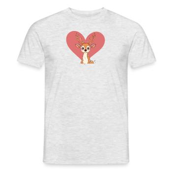 Deer Moose Forest - Men's T-Shirt - heather grey - Front - AI Model Male 178 dark (178cm)