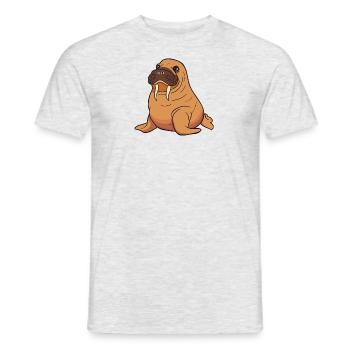 Walrus Sea Creatures Animals - Men's T-Shirt - heather grey - Front - AI Model Male 178 dark (178cm)