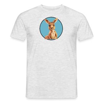 Kaengaroo Marsupials Kangaroo - Men's T-Shirt - heather grey - Front - AI Model Male 178 dark (178cm)
