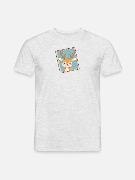 Deer Antlers Deer - Men's T-Shirt - heather grey