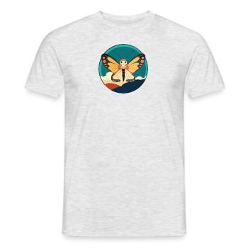 Butterfly Summer - Men's T-Shirt - heather grey - Front - AI Model Male 178 dark (178cm)