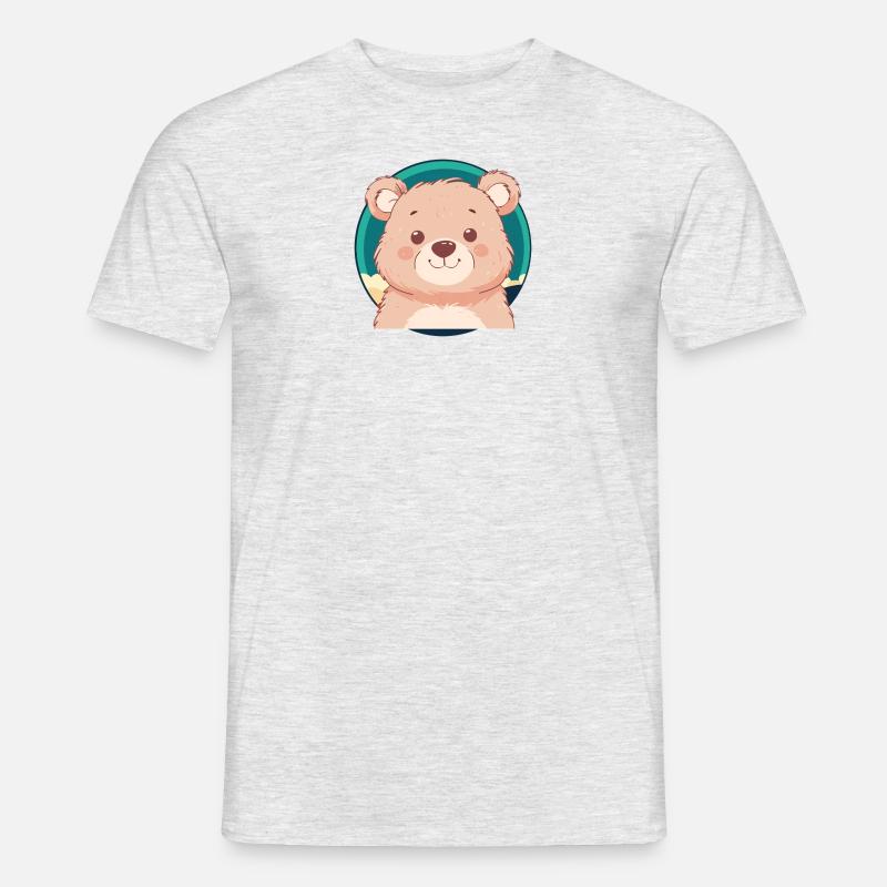 Baer Teddybär Waldtier - Männer T-Shirt - Grau meliert