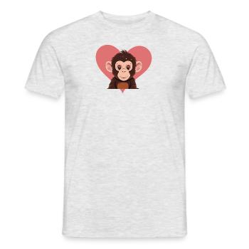 Singe Singe Banane - T-shirt homme - gris chiné - Devant - AI Model Male 178 dark (178cm)