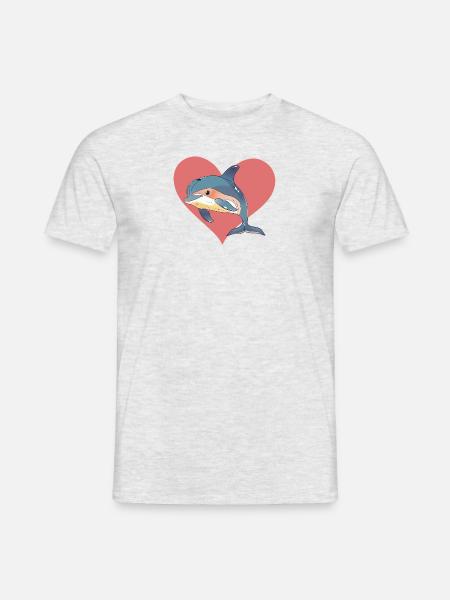 Delfin Meerestiere Meerestier - Männer T-Shirt - Grau meliert