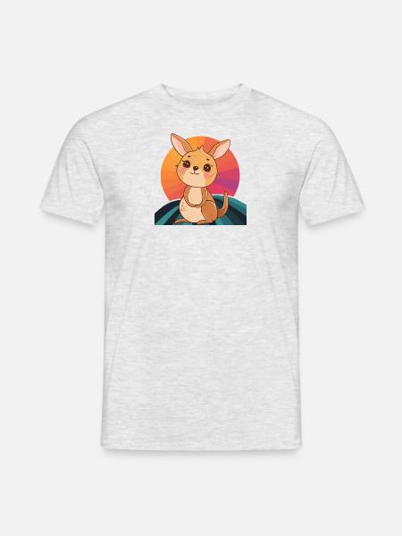Kaenguru Sydney - Männer T-Shirt - Grau meliert