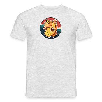 Licorne Licornes Poney - T-shirt homme - gris chiné - Devant - AI Model Male 178 dark (178cm)
