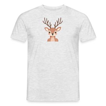 Deer Antlers Forest Moose - Men's T-Shirt - heather grey - Front - AI Model Male 178 dark (178cm)