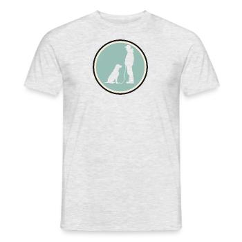 Hundetraining Hundetrainer - Männer T-Shirt - Grau meliert - Vorne - AI Model Male 178 dark (178cm)