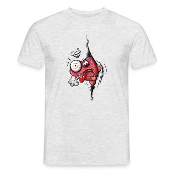Herzattacke - Männer T-Shirt - Grau meliert - Vorne - AI Model Male 178 dark (178cm)