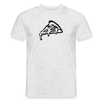 Pizza - Männer T-Shirt - Grau meliert - Vorne - AI Model Male 178 dark (178cm)