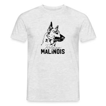 BELGIAN MALINOIS Dogs Dog Working Dog Wilsigns - Men's T-Shirt - heather grey - Front - AI Model Male 178 dark (178cm)