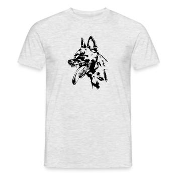 BELGIAN MALINOIS Maligator Hundesport Wilsigns - Männer T-Shirt - Grau meliert - Vorne - AI Model Male 178 dark (178cm)