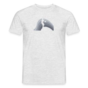 Sports de ballon-chasseur - T-shirt homme - gris chiné - Devant - AI Model Male 178 dark (178cm)