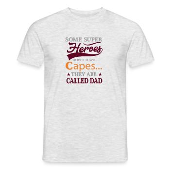 Super Hero called Dad - Männer T-Shirt - Grau meliert - Vorne - AI Model Male 178 dark (178cm)