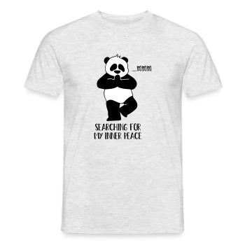 Yoga Panda - Männer T-Shirt - Grau meliert - Vorne - AI Model Male 178 dark (178cm)