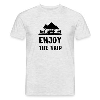 Enjoy the Trip - Men's T-Shirt - heather grey - Front - AI Model Male 178 dark (178cm)