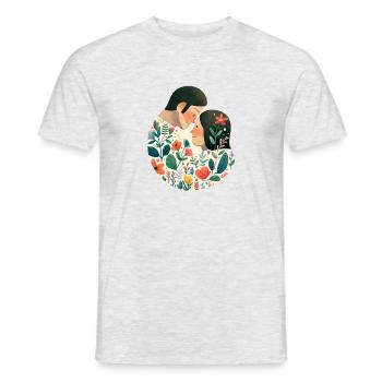 Couple in love - Men's T-Shirt - heather grey - Front - AI Model Male 178 dark (178cm)