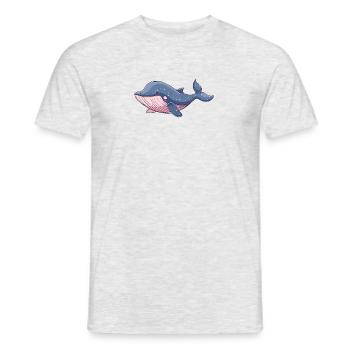 Whale marine life - Men's T-Shirt - heather grey - Front - AI Model Male 178 dark (178cm)