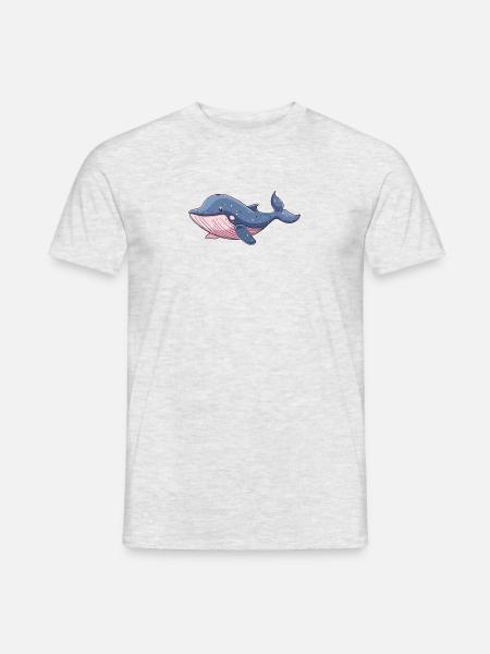 Whale marine life - Men's T-Shirt - heather grey