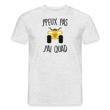 J'peux pas j'ai quad - T-shirt homme - gris chiné - Devant - AI Model Male 178 dark (178cm)
