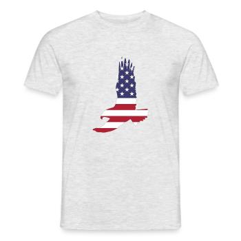 eagle USA - T-shirt homme - gris chiné - Devant - AI Model Male 178 dark (178cm)