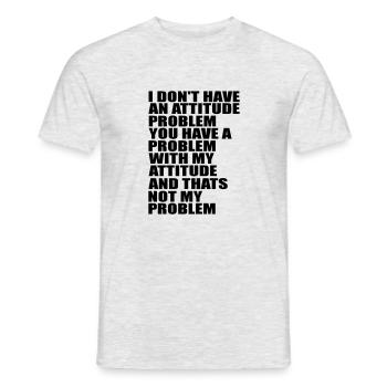 Je n'ai pas de citation de problème - T-shirt homme - gris chiné - Devant - AI Model Male 178 dark (178cm)