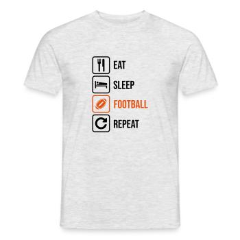 American football - Men's T-Shirt - heather grey - Front - AI Model Male 178 dark (178cm)