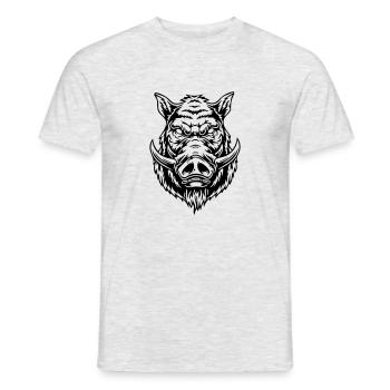 Wild boar - Men's T-Shirt - heather grey - Front - AI Model Male 178 dark (178cm)