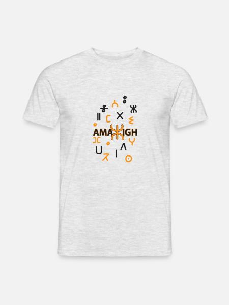 TIFINAGH - ALPHABET - AMAZIGH - Männer T-Shirt - Grau meliert