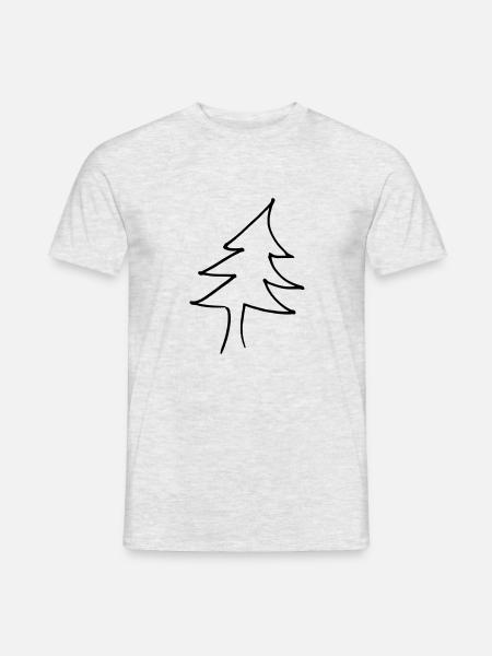 Tanne - Männer T-Shirt - Grau meliert