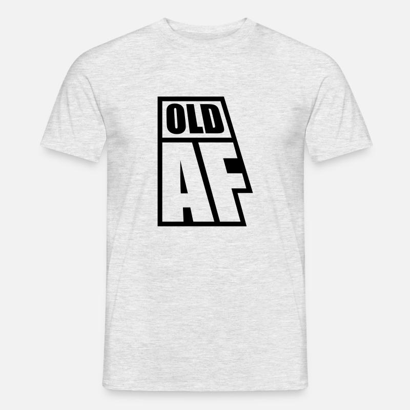old AF Text Logo - Männer T-Shirt - Grau meliert