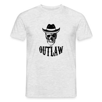Skull Cowboy Outlaw - Men's T-Shirt - heather grey - Front - AI Model Male 178 dark (178cm)