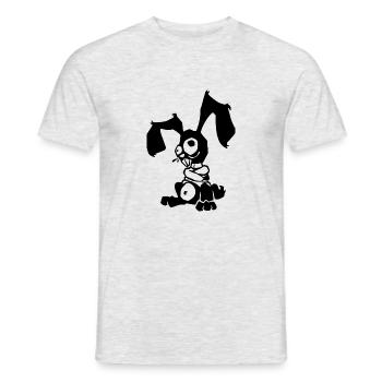 Verrücktes Kaninchen - Männer T-Shirt - Grau meliert - Vorne - AI Model Male 178 dark (178cm)