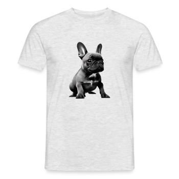 Chiens Chien bouledogue Français Chien Propriétaire - T-shirt homme - gris chiné - Devant - AI Model Male 178 dark (178cm)