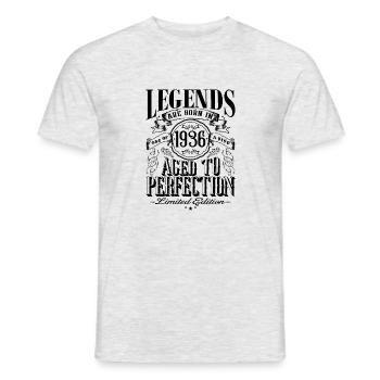 Vintage Born One Month 1936 Birthday - Men's T-Shirt - heather grey - Front - AI Model Male 178 dark (178cm)