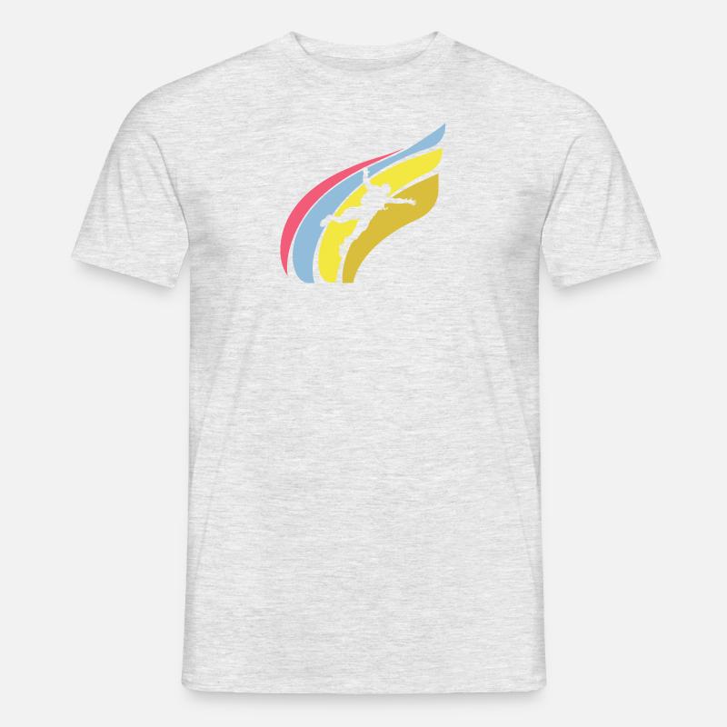 Skydiving Freifall Base Jumping - Männer T-Shirt - Grau meliert