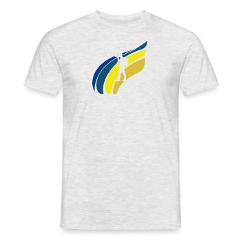 Fotografie Objektiv Digitalkamera - Männer T-Shirt - Grau meliert - Vorne - AI Model Male 178 dark (178cm)