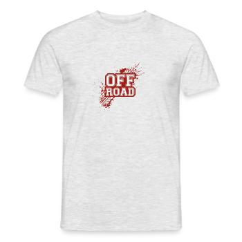 Offroad - Reifenspur Rot - Männer T-Shirt - Grau meliert - Vorne - AI Model Male 178 dark (178cm)