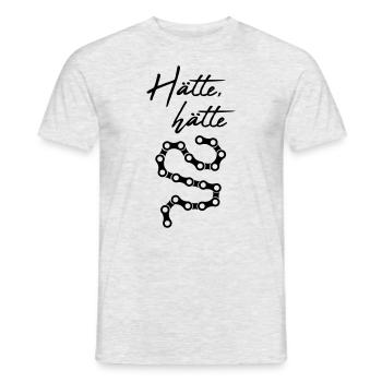 Hätte hätte Fahrradkette - Männer T-Shirt - Grau meliert - Vorne - AI Model Male 178 dark (178cm)