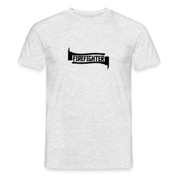 Pompier Axt Logo - T-shirt homme - gris chiné - Devant - AI Model Male 178 dark (178cm)