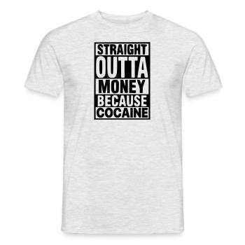 cocaïne - T-shirt homme - gris chiné - Devant - AI Model Male 178 dark (178cm)