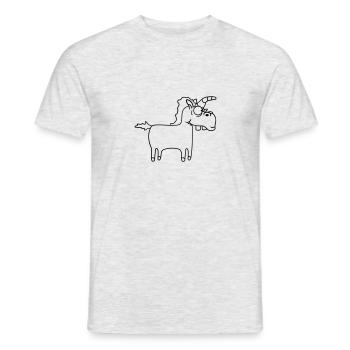 Drôle idiot fou de bande dessinée Licorne - T-shirt homme - gris chiné - Devant - AI Model Male 178 dark (178cm)