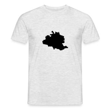 Ariège carte Ariégeoise - T-shirt homme - gris chiné - Devant - AI Model Male 178 dark (178cm)