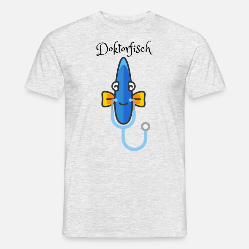 Doktorfisch - Männer T-Shirt - Grau meliert