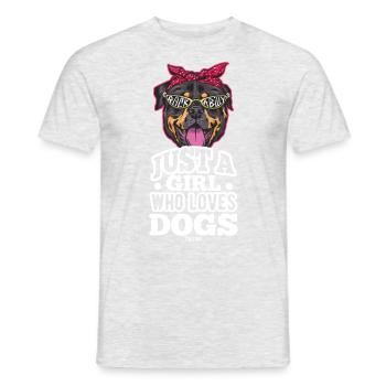 Amoureux des chiens Mme Maman chien - T-shirt homme - gris chiné - Devant - AI Model Male 178 dark (178cm)