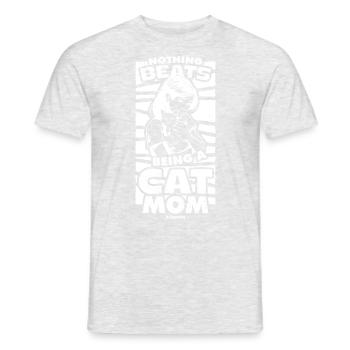 beste Katzenmama Katzendame Katzenbesitzer Geschen - Männer T-Shirt - Grau meliert - Vorne - AI Model Male 178 dark (178cm)