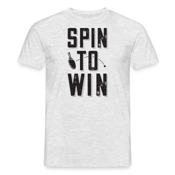 Spin To Win Tenue de ping-pong Joueur de ping-pong - T-shirt homme - gris chiné - Devant - AI Model Male 178 dark (178cm)