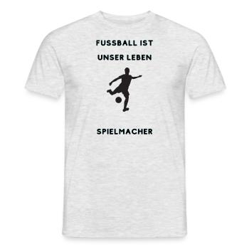 Spielmacher - Männer T-Shirt - Grau meliert - Vorne - AI Model Male 178 dark (178cm)