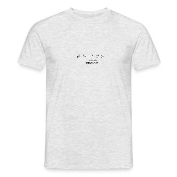 ILY BRAILLE - Männer T-Shirt - Grau meliert - Vorne - AI Model Male 178 dark (178cm)